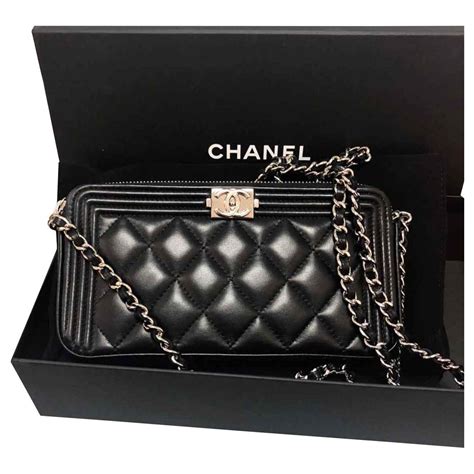 chanel boy chain wallet|Chanel trendy wallet on chain.